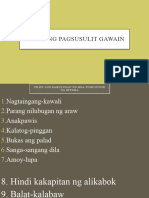 MAIKLING PAGSUSULIT GAWAIN Ikalawang Markahan