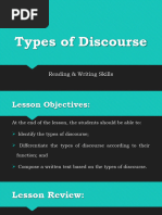 Types of Discourse Week 1.1