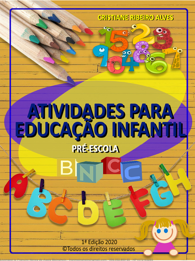Ebook Atividades Para Educação Infantil Preescolar 2 Pdf Pré