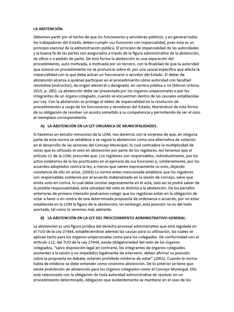 La Abstención Pdf