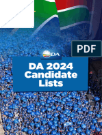 Da National and Provincial List For Elections 2024