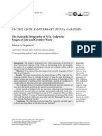The Scientific Biography of PYa Galperin Stages of