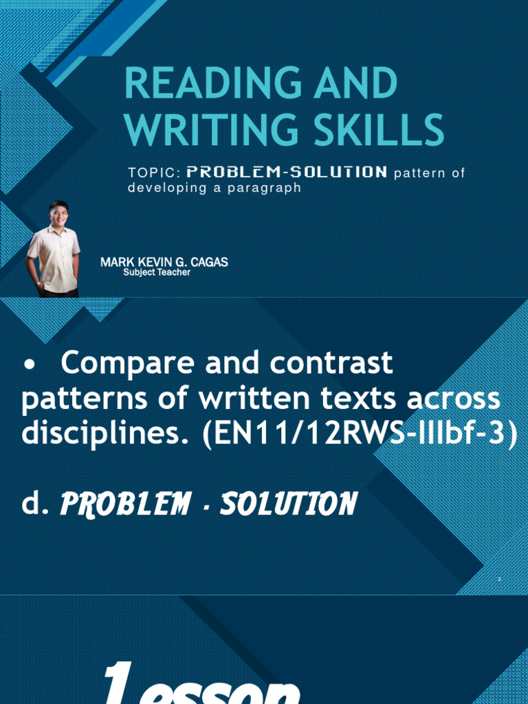 Problem-Solution Paragraph Development | PDF | Grammar | Writing