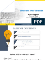 Lecturer Notes Stocks and Their Valuation PDF
