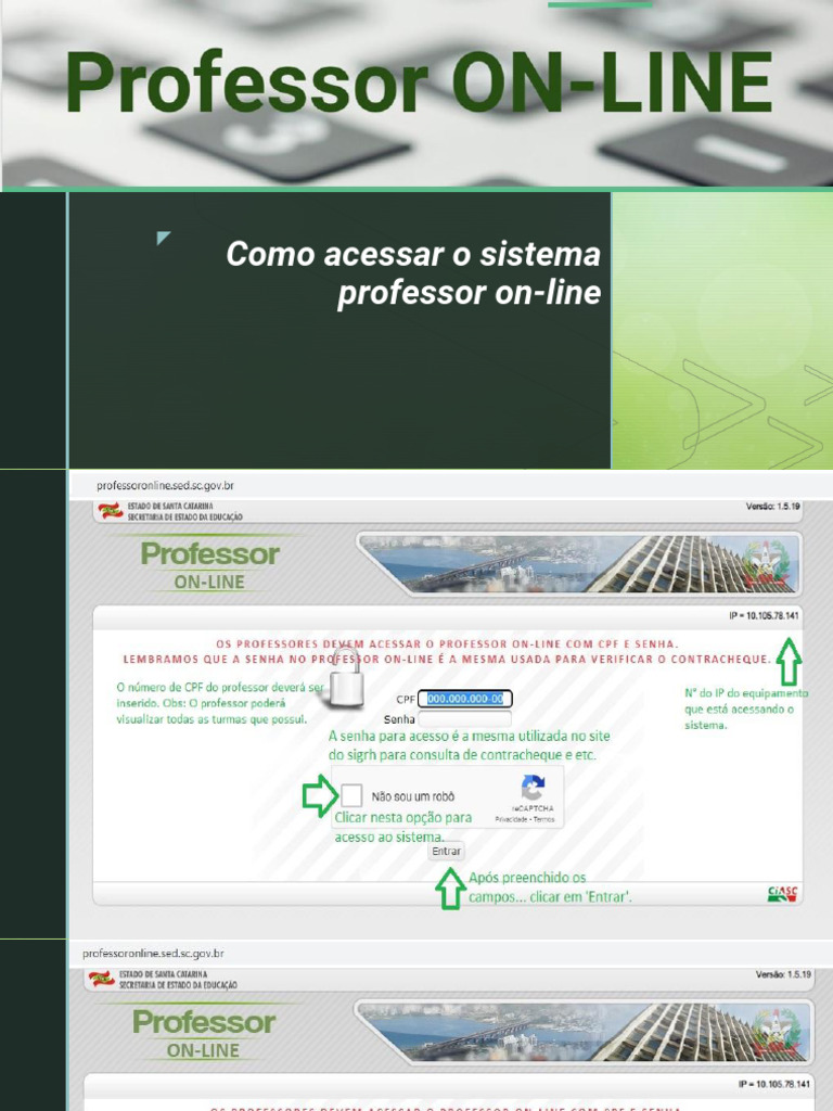 Acesso ao Diário do Professor Online | PDF