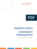 Farmers Choice Infrastructure Assessement Prerequisites