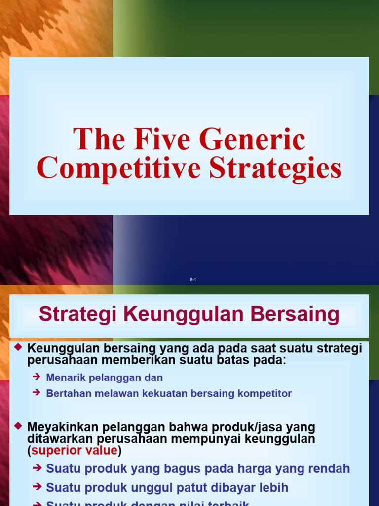 Strategi Kompetitif Generik Lima | PDF
