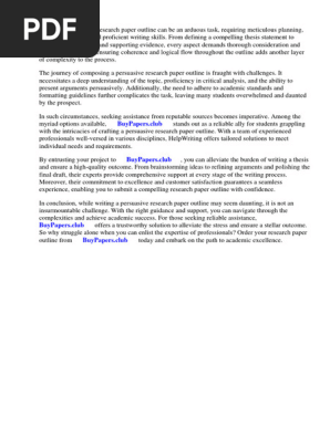 Writing a Persuasive Research Paper Outline