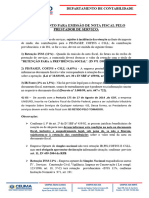 Procedimento para Emissão de Nota Fiscal Pelo Prestador - UNIEURO - DF