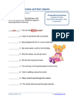 Grade 4 Prepositional Phrases Objects A