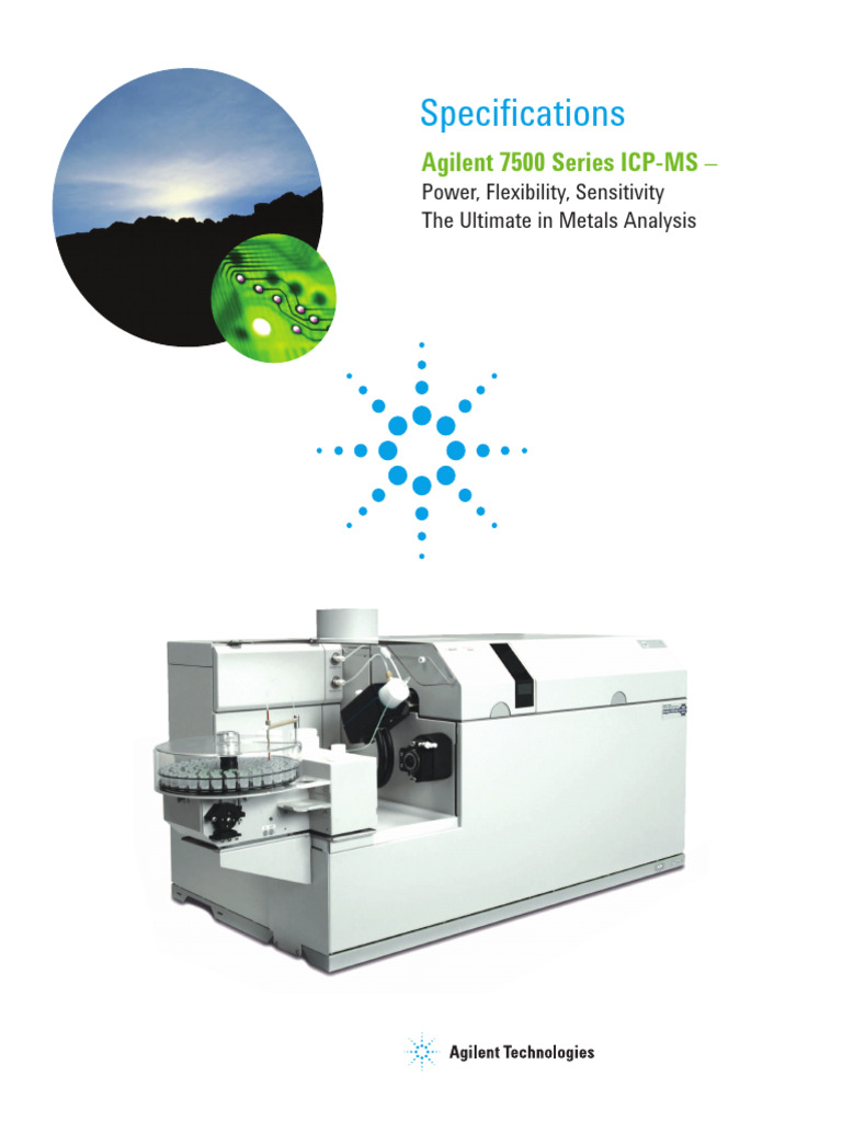 Agilent 7500 Series ICP-MS Specifications | PDF | Physical Sciences