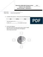 UNIT 8 - Worksheet 2 (Spinning of Earth)