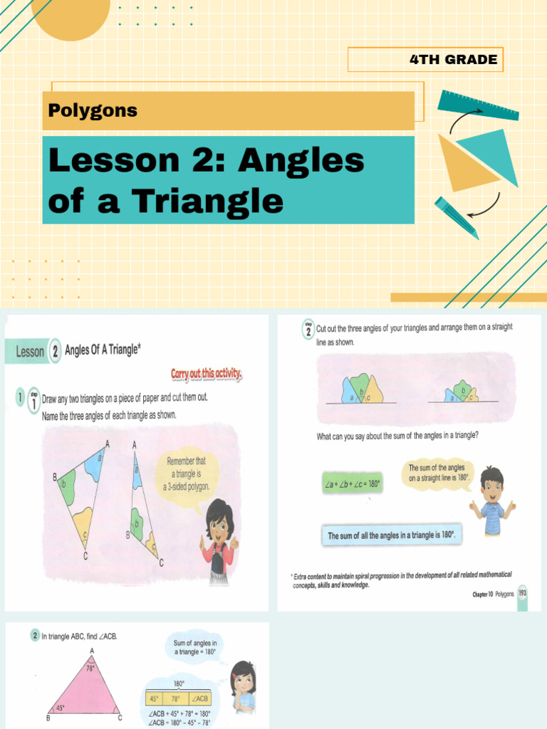 Angles of A Triangle | PDF | Teaching Methods & Materials