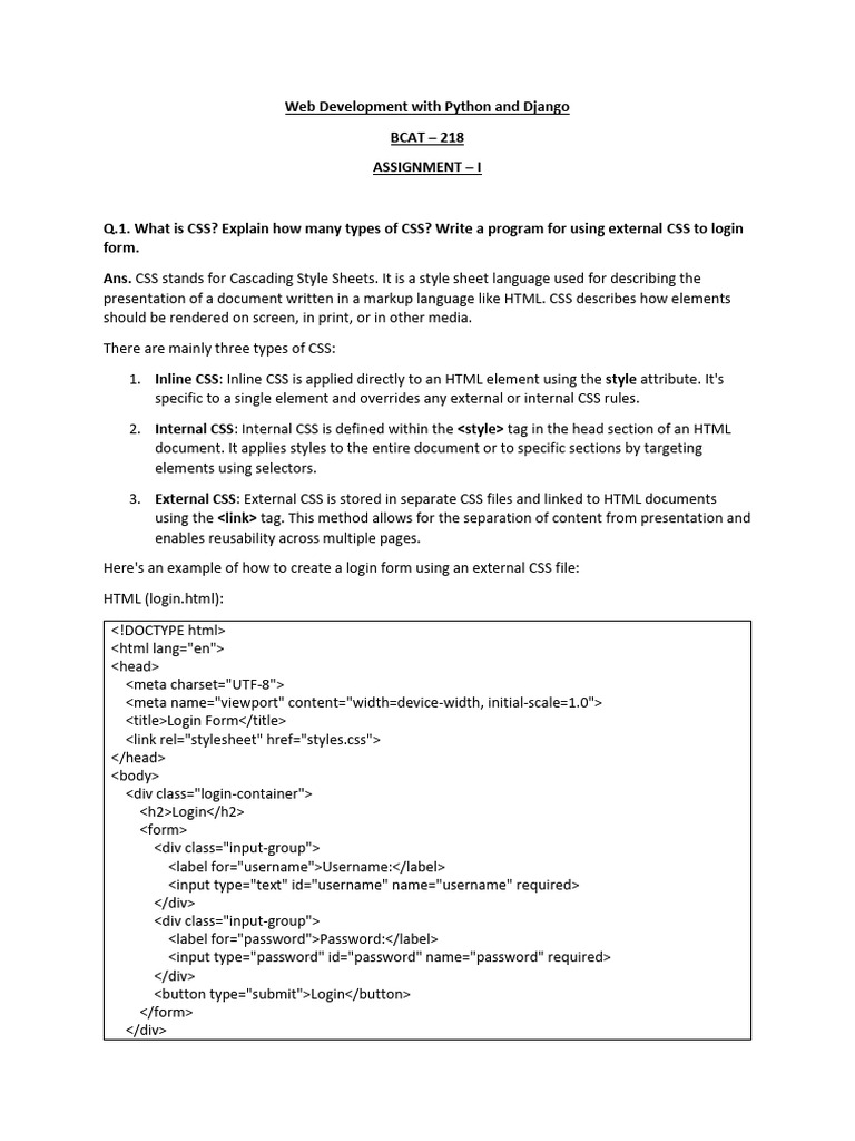 Web Development With Python and Django1 | Download Free PDF | Html ...