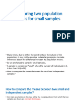 Comparing Two Population Means for Small Samples