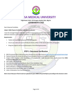 Bayelsa Medical University: Admission Unit