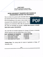 Inter University Transfer