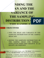 Finding The Mean and The Variance of The Sampling