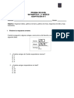 PRUEBA DE NIVEL Matematica 5°