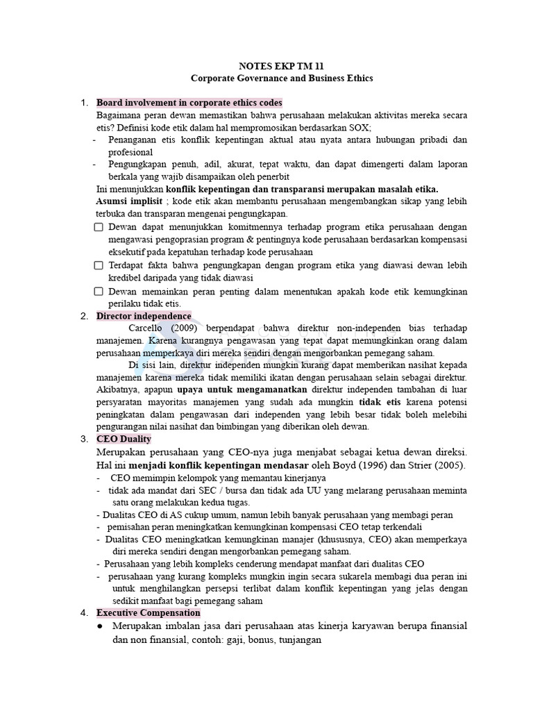 Notes Ekp TM 11 | PDF