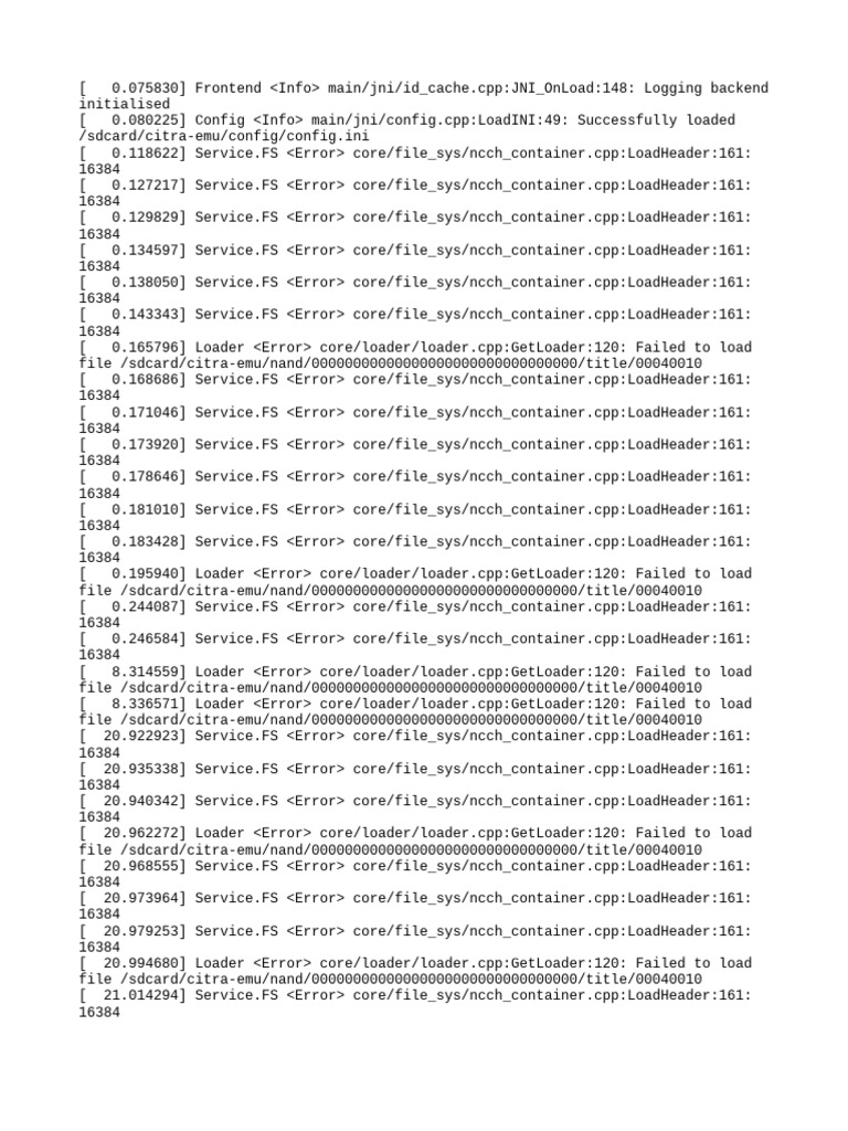 Citra Emulator Log Analysis | PDF | Rendering (Computer Graphics ...