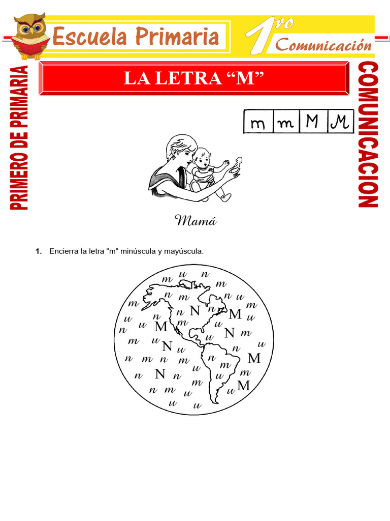 Actividades con la letra M para Primero | PDF