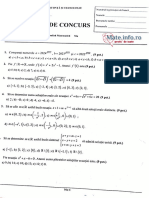 Mate - Info.ro.5645 Simulare Politehnica 2024 - Algebra Si Analiza Matematica