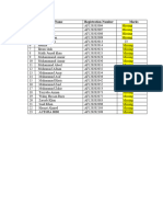 S.no Student Name Registration Number Marks