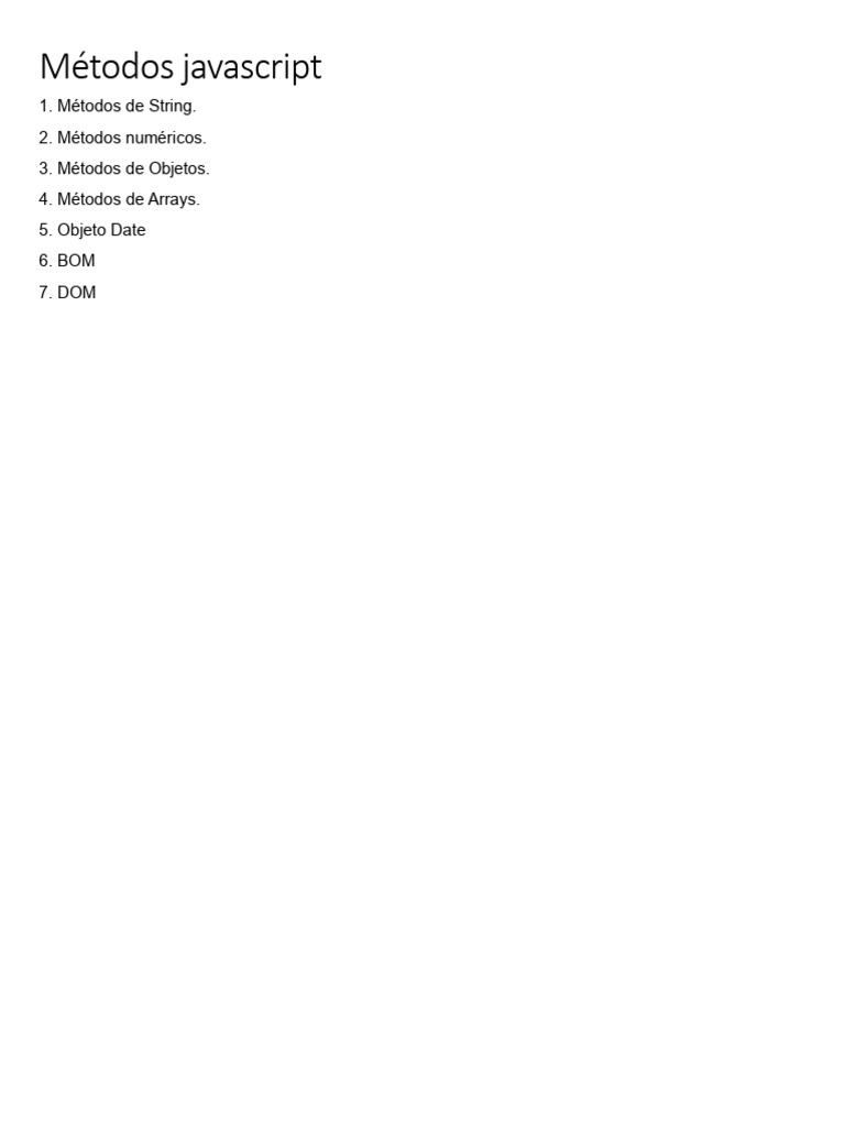 M todos javascript pdf cadena inform tica exponenciaci n