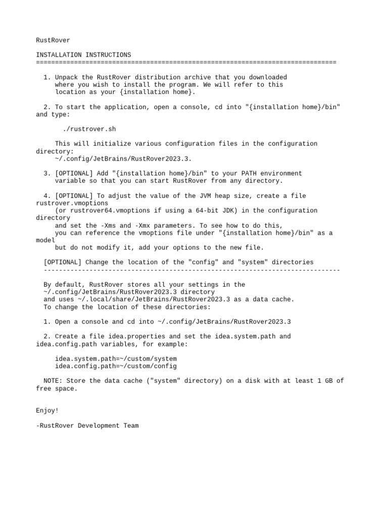 RustRover Installation Guide for Linux | PDF | Computers