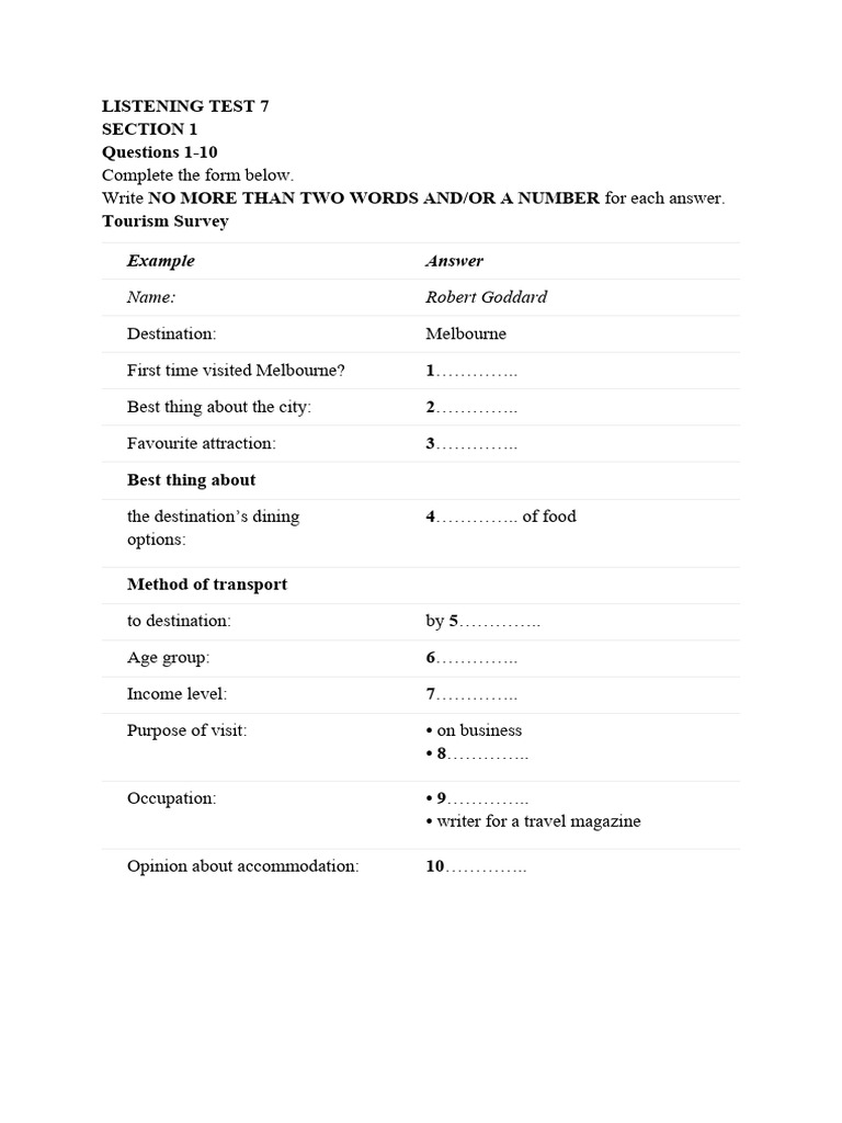IELTS Listening Test 7 Overview | PDF | Human Communication | Marketing