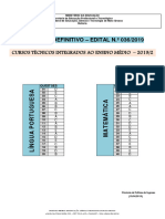 Cursos TΘcnicos Integrados - 2019.2 - Gabarito