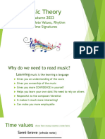 Note Values, Rhythm and Time Signatures