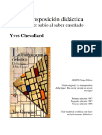 Transposición Didactica - Chevallard - Introducción