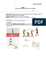 4° Básicos Educación Física Unidad 1 Guía 2 Control Motriz de Estabilidad