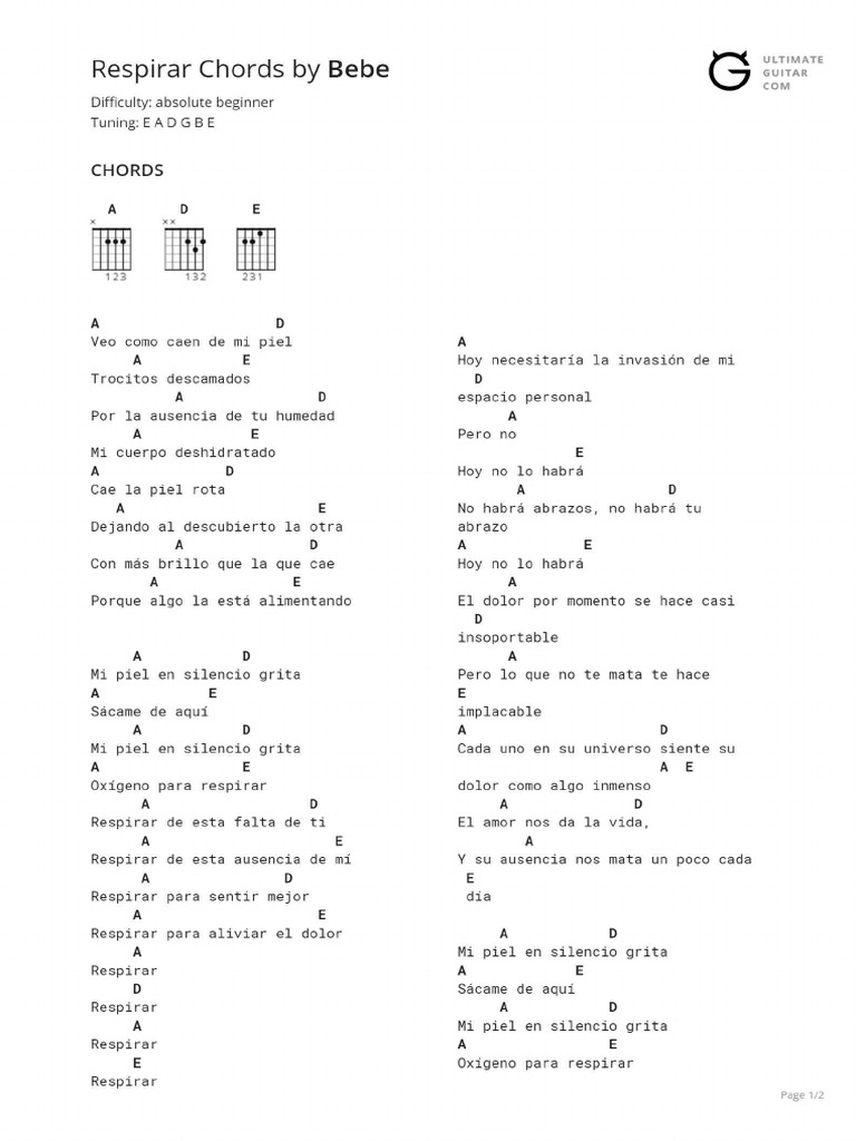 Respirar Chords | PDF