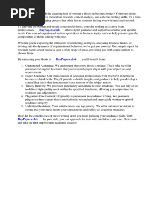 Sample Topics for Research Paper About Business