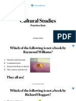 Cultural Studies: Practice Quiz