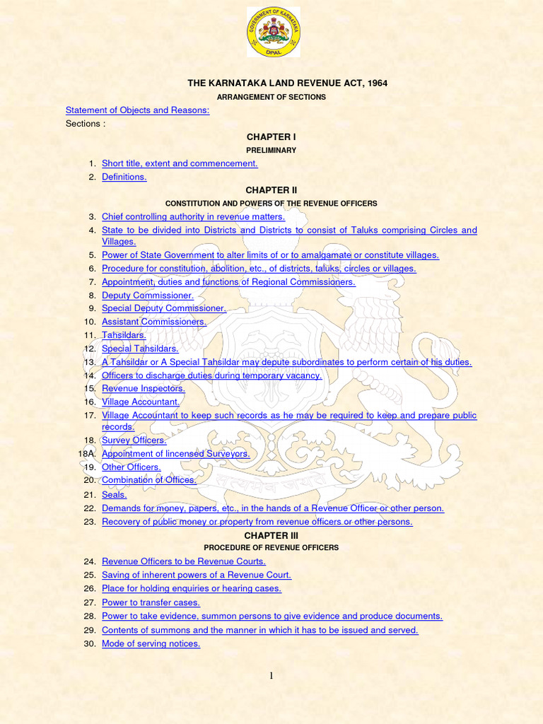 the-karnataka-land-revenue-act-1964-pdf-lawsuit-tribunal