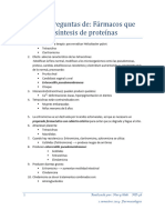 Preguntas de Inhibidores de Sintesis de Proteinas