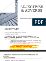 Adjectives and Adverse