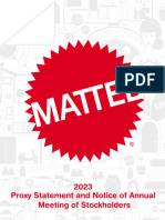 Mattel 2023 Proxy Statement Bookmarked