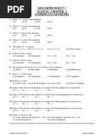 Class 9 Coordinate Geometry Worksheet | PDF | Cartesian Coordinate ...
