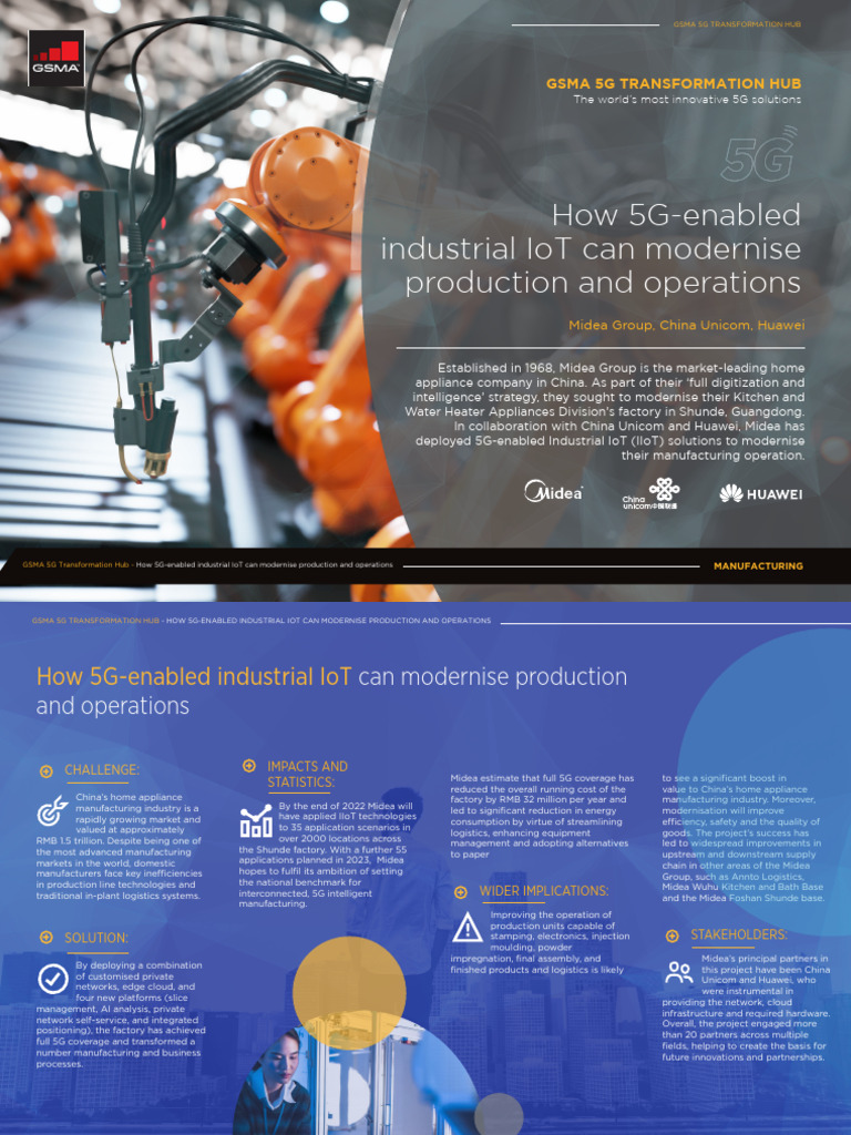 5G Industrial IoT Transforming Manufacturing | PDF | Internet Of Things ...