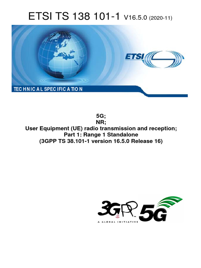 5g nr user equipment ue radio transmission and reception part 1