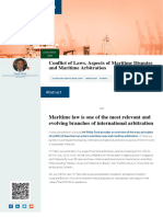Conflict of Laws Aspects of Maritime Disputes and Maritime Arbitration