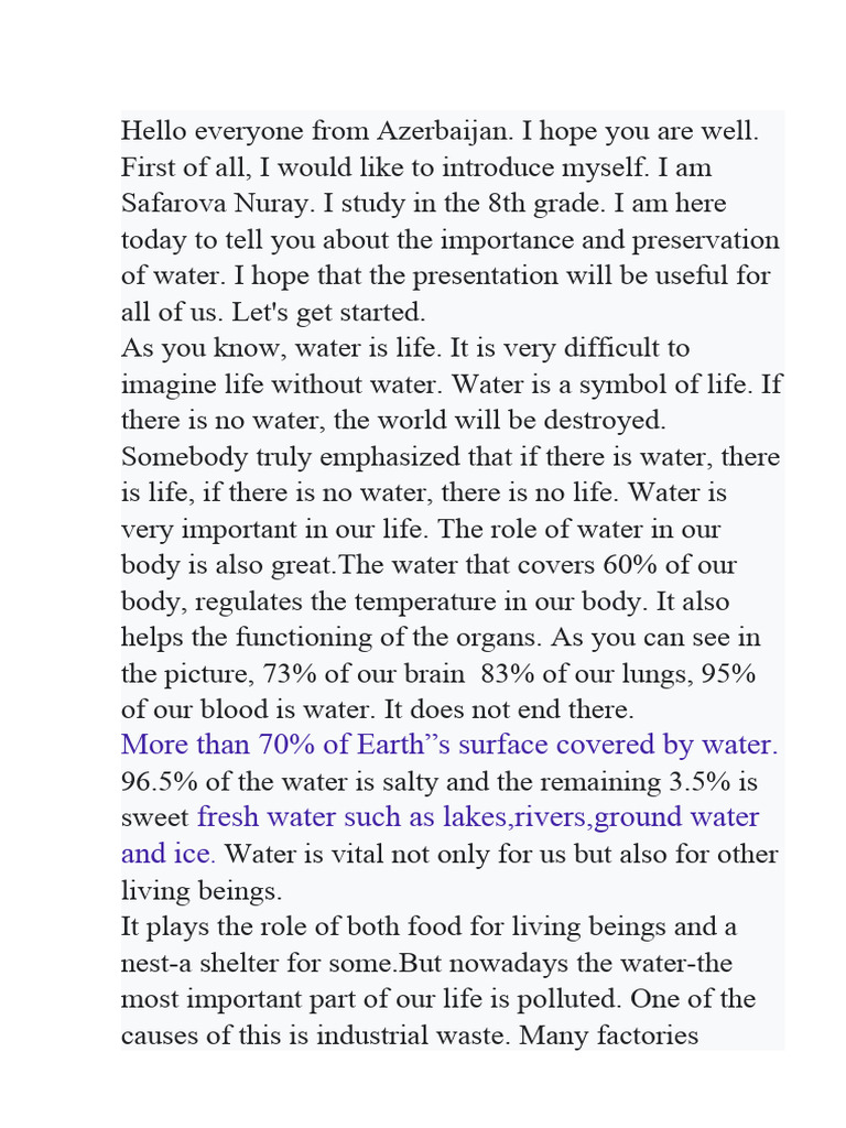 Water 1 Pdf Water Environmental Science