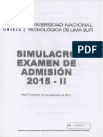 Academia Stephen Hawking - Simulacro de Examen Admisiòn UNTELS 2015-2