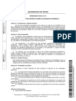 Resolución - Ordenanza - ORDENANZA FISCAL #13 - IAE TAUSTE