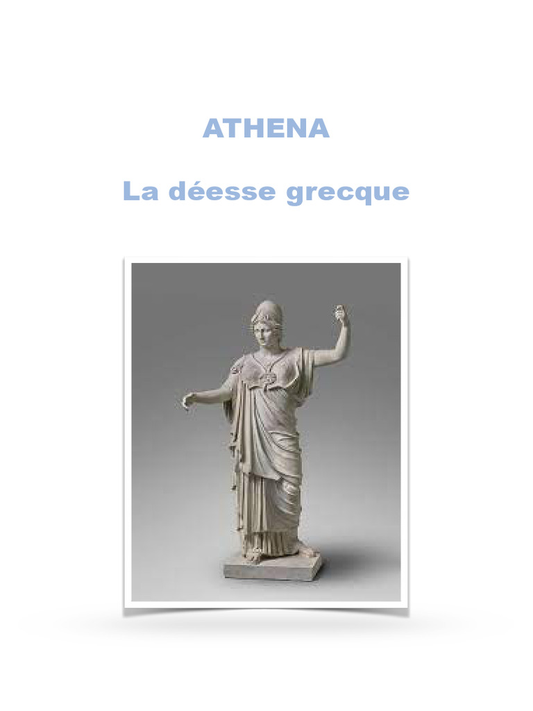 Athéna : Déesse et Attributs | PDF | Athéna | Zeus